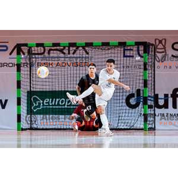 in action during UEFA Futsal Champions League match between Siliko (SLO) and Forca (MKD) in Kodeljevo Hall, Ljubljana, Slovenia on October 30, 2025