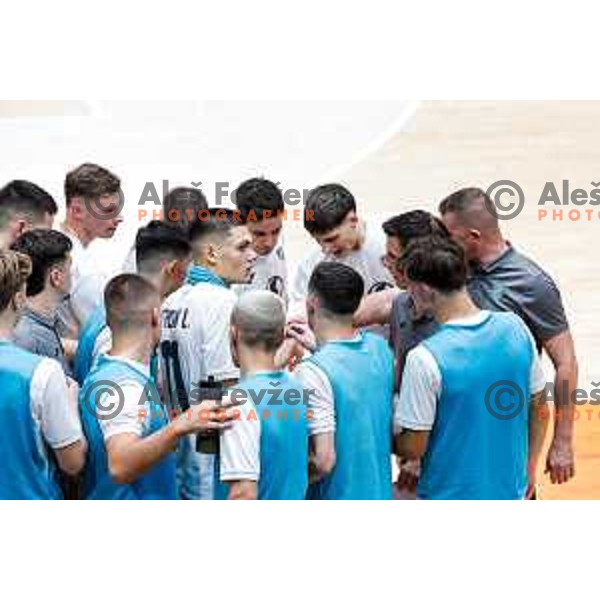 in action during UEFA Futsal Champions League match between Siliko (SLO) and Forca (MKD) in Kodeljevo Hall, Ljubljana, Slovenia on October 30, 2025