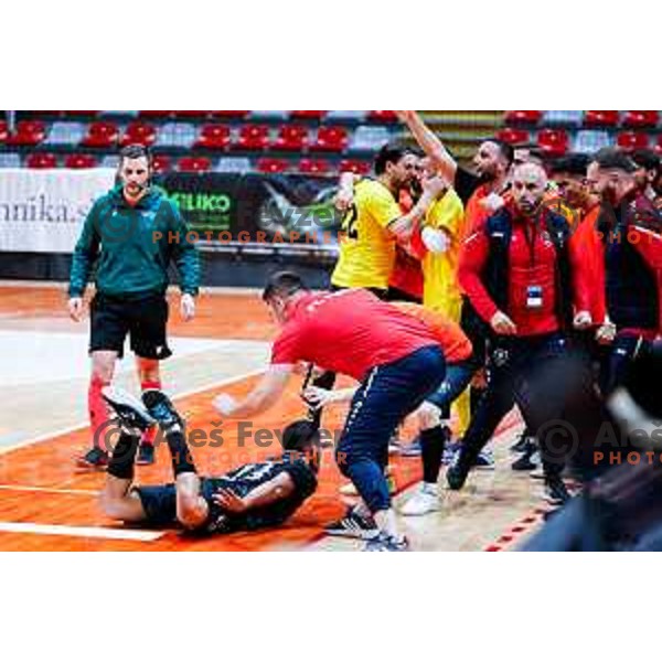 in action during UEFA Futsal Champions League match between Siliko (SLO) and Forca (MKD) in Kodeljevo Hall, Ljubljana, Slovenia on October 30, 2025