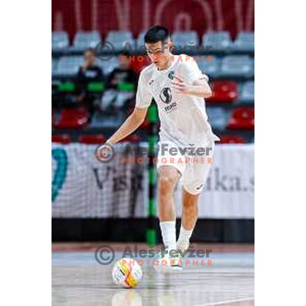 in action during UEFA Futsal Champions League match between Siliko (SLO) and Forca (MKD) in Kodeljevo Hall, Ljubljana, Slovenia on October 30, 2025