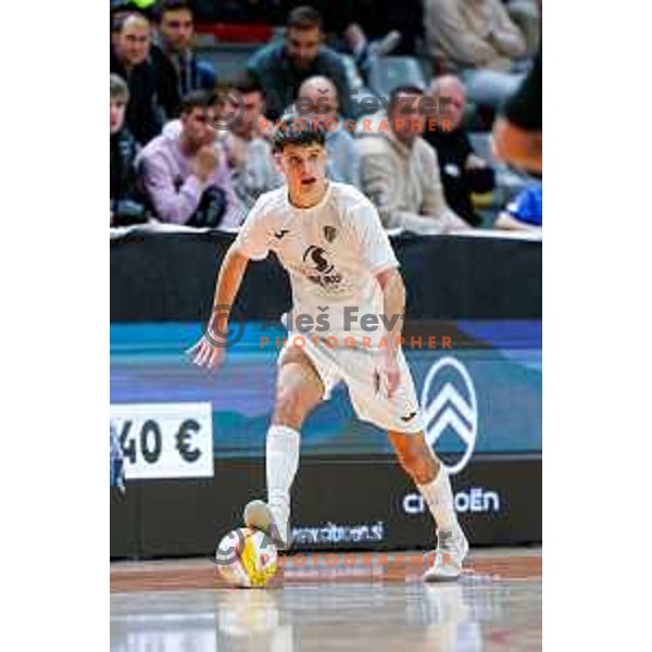 Ziga Frank in action during UEFA Futsal Champions League match between Siliko (SLO) and Forca (MKD) in Kodeljevo Hall, Ljubljana, Slovenia on October 30, 2025