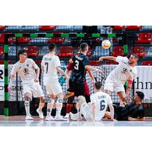 in action during UEFA Futsal Champions League match between Siliko (SLO) and Forca (MKD) in Kodeljevo Hall, Ljubljana, Slovenia on October 30, 2025