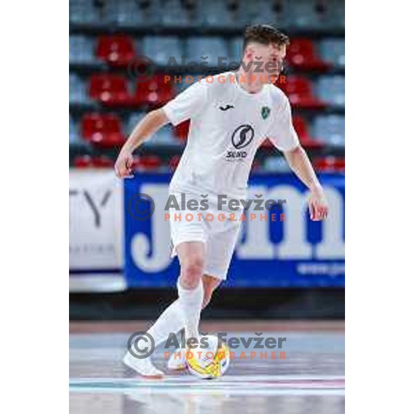 in action during UEFA Futsal Champions League match between Siliko (SLO) and Forca (MKD) in Kodeljevo Hall, Ljubljana, Slovenia on October 30, 2025