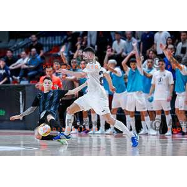 in action during UEFA Futsal Champions League match between Siliko (SLO) and Forca (MKD) in Kodeljevo Hall, Ljubljana, Slovenia on October 30, 2025