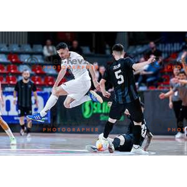 in action during UEFA Futsal Champions League match between Siliko (SLO) and Forca (MKD) in Kodeljevo Hall, Ljubljana, Slovenia on October 30, 2025