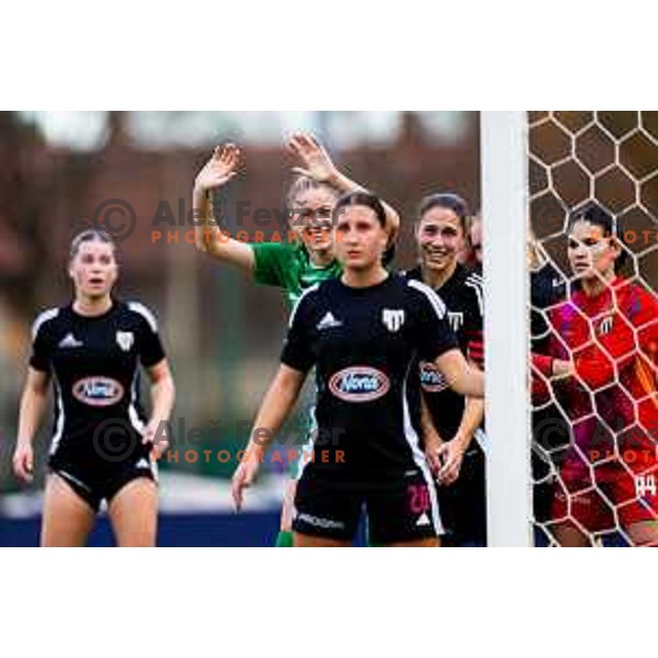 Masa Osojnik of ZNK Olimpija in action during Triglav Women\'s Football League match between ZNK Olimpija and ZNK Mura Nona in Kodeljevo, Ljubljana, Slovenia on October 31, 2025. Photo: Filip Barbalic
