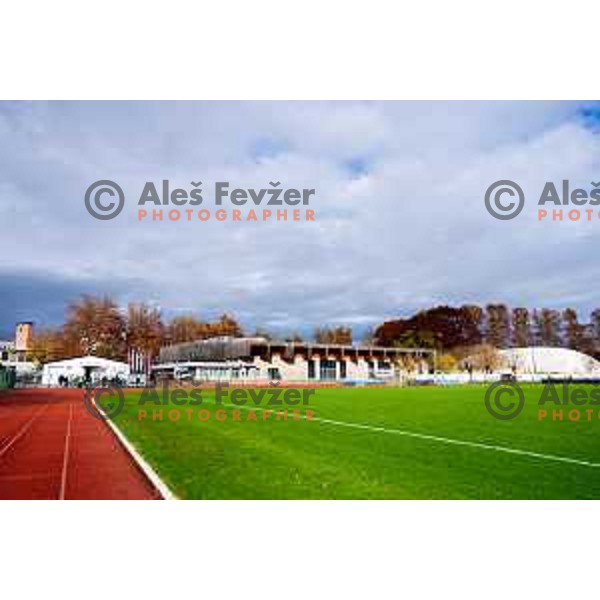 Kodeljevo prior to the Triglav Women\'s Football League match between ZNK Olimpija and ZNK Mura Nona in Kodeljevo, Ljubljana, Slovenia on October 31, 2025. Photo: Filip Barbalic