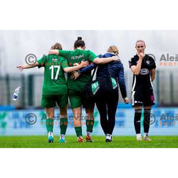 Spela Rozmaric of ZNK Olimpija in action during Triglav Women\'s Football League match between ZNK Olimpija and ZNK Mura Nona in Kodeljevo, Ljubljana, Slovenia on October 31, 2025. Photo: Filip Barbalic