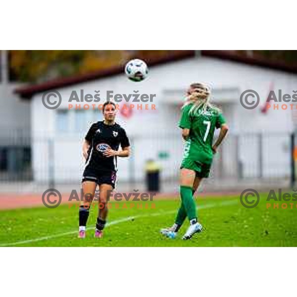 Tija Sostaric Karic of ZNK Mura Nona in action during Triglav Women\'s Football League match between ZNK Olimpija and ZNK Mura Nona in Kodeljevo, Ljubljana, Slovenia on October 31, 2025. Photo: Filip Barbalic