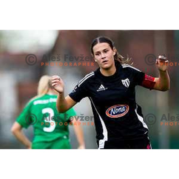 Ana Milovic of ZNK Mura Nona in action during Triglav Women\'s Football League match between ZNK Olimpija and ZNK Mura Nona in Kodeljevo, Ljubljana, Slovenia on October 31, 2025. Photo: Filip Barbalic