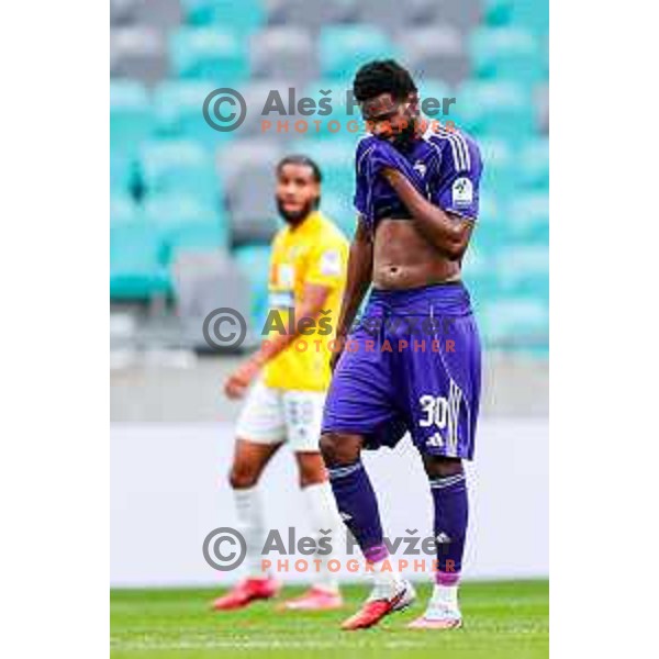 Benjamin Tetteh of Maribor in action during Prva liga Telemach 2025/2026 football match between Bravo Big Bang and Maribor in Ljubljana, Slovenia on November 1, 2025