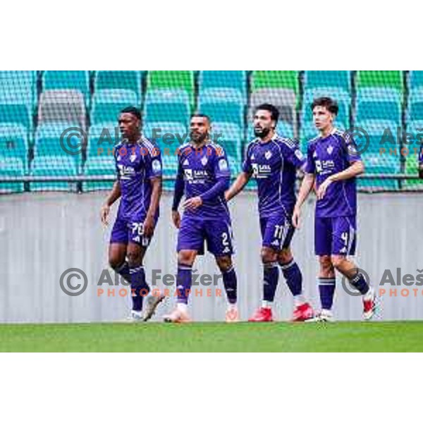 in action during Prva liga Telemach 2025/2026 football match between Bravo Big Bang and Maribor in Ljubljana, Slovenia on November 1, 2025