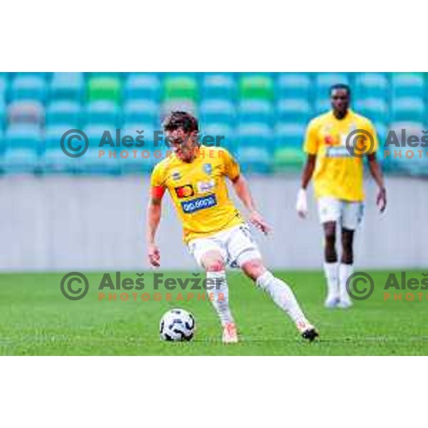 Martin Pecar in action during Prva liga Telemach 2025/2026 football match between Bravo Big Bang and Maribor in Ljubljana, Slovenia on November 1, 2025