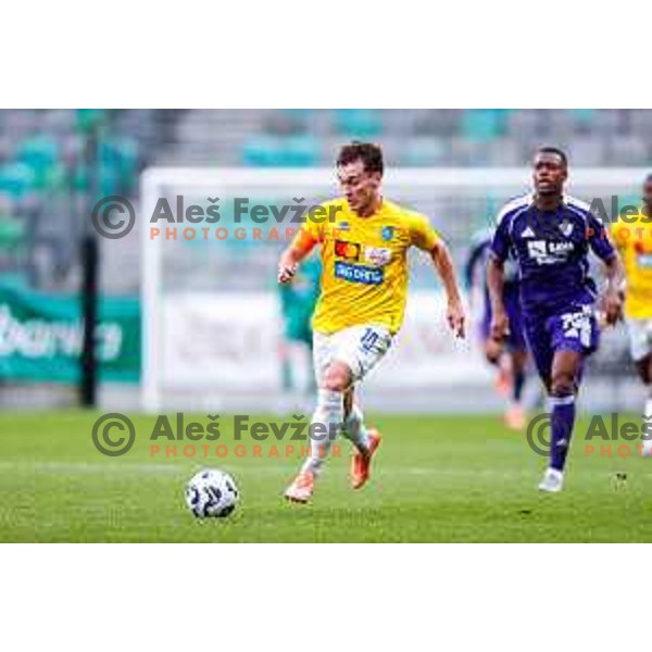 Martin Pecar in action during Prva liga Telemach 2025/2026 football match between Bravo Big Bang and Maribor in Ljubljana, Slovenia on November 1, 2025