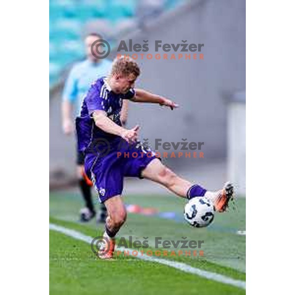 David Pejicic in action during Prva liga Telemach 2025/2026 football match between Bravo Big Bang and Maribor in Ljubljana, Slovenia on November 1, 2025