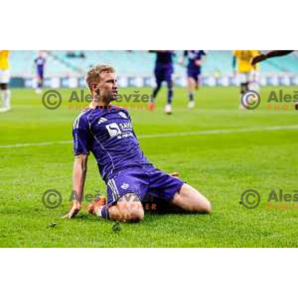 David Pejicic of Maribor celebrates a goal during Prva liga Telemach 2025/2026 football match between Bravo Big Bang and Maribor in Ljubljana, Slovenia on November 1, 2025