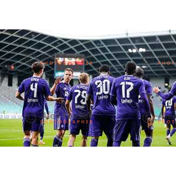 in action during Prva liga Telemach 2025/2026 football match between Bravo Big Bang and Maribor in Ljubljana, Slovenia on November 1, 2025