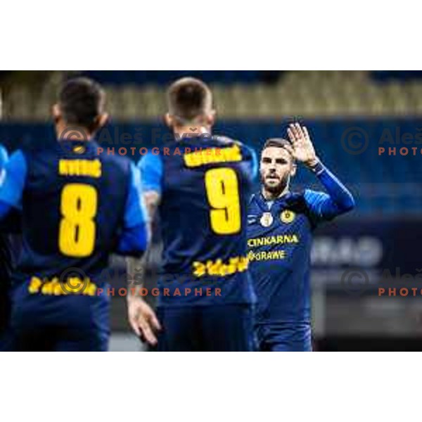 Danijel Sturm celebrates goal during Prva liga Telemach 2025/26 football match between NK Celje and NK Aluminij in Stadion z’dezele, Celje, Slovenia on November 1, 2025. Photo: Jure Banfi