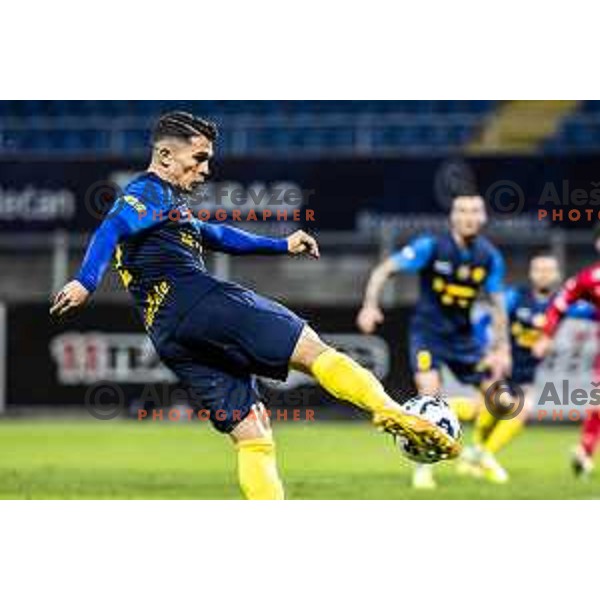Juanjo Nieto in action during Prva liga Telemach 2025/26 football match between NK Celje and NK Aluminij in Stadion z’dezele, Celje, Slovenia on November 1, 2025. Photo: Jure Banfi