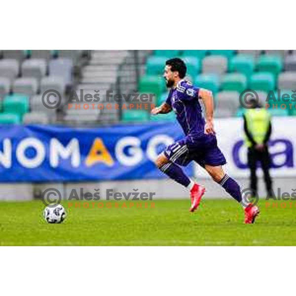 in action during Prva liga Telemach 2025/2026 football match between Bravo Big Bang and Maribor in Ljubljana, Slovenia on November 1, 2025