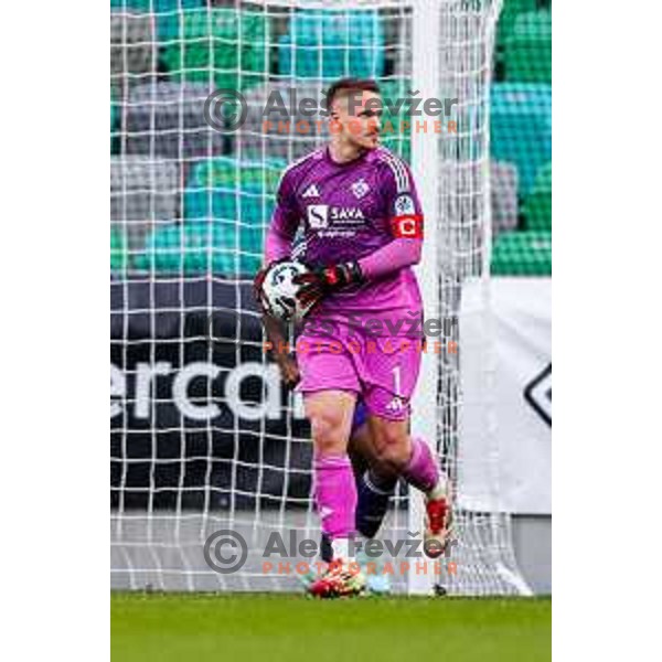 Azbe Jug in action during Prva liga Telemach 2025/2026 football match between Bravo Big Bang and Maribor in Ljubljana, Slovenia on November 1, 2025