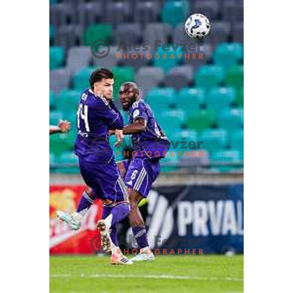 in action during Prva liga Telemach 2025/2026 football match between Bravo Big Bang and Maribor in Ljubljana, Slovenia on November 1, 2025