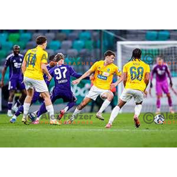 in action during Prva liga Telemach 2025/2026 football match between Bravo Big Bang and Maribor in Ljubljana, Slovenia on November 1, 2025