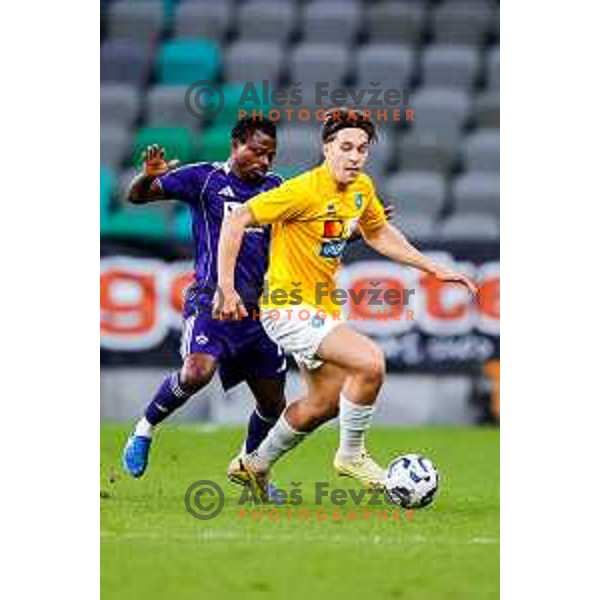 in action during Prva liga Telemach 2025/2026 football match between Bravo Big Bang and Maribor in Ljubljana, Slovenia on November 1, 2025