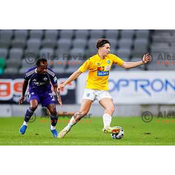 in action during Prva liga Telemach 2025/2026 football match between Bravo Big Bang and Maribor in Ljubljana, Slovenia on November 1, 2025