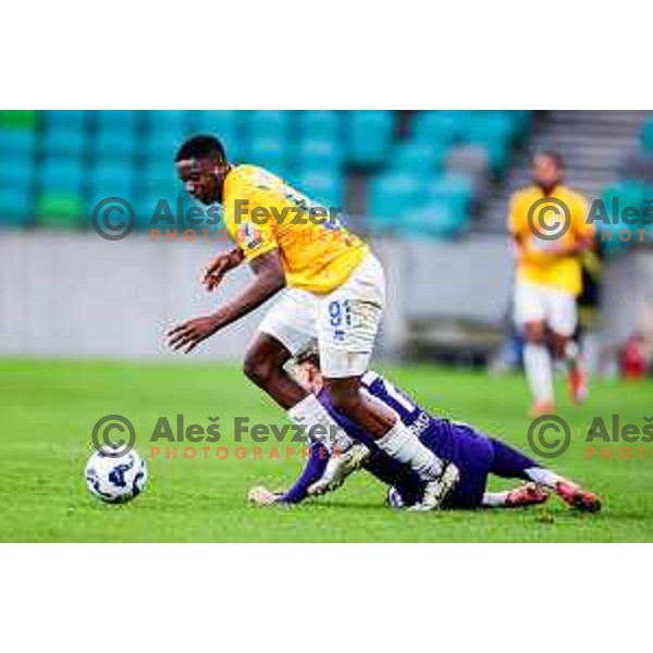 in action during Prva liga Telemach 2025/2026 football match between Bravo Big Bang and Maribor in Ljubljana, Slovenia on November 1, 2025