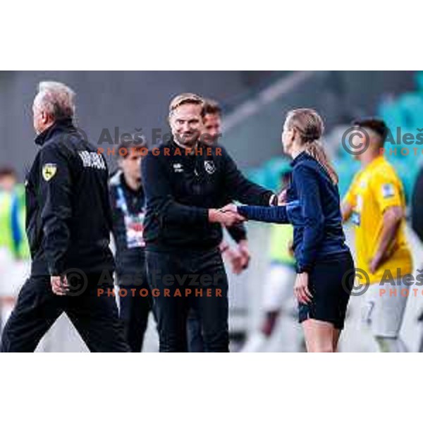 Azbe Jug in action during Prva liga Telemach 2025/2026 football match between Bravo Big Bang and Maribor in Ljubljana, Slovenia on November 1, 2025