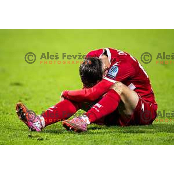 in action during Prva liga Telemach 2025/26 football match between NK Celje and NK Aluminij in Stadion z’dezele, Celje, Slovenia on November 1, 2025. Photo: Jure Banfi