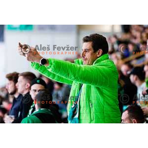 of SZ Olimpija in action during IceHL 2025/2026 ice-hockey match between SZ Olimpija and Tiwag Innsbruck in Tivoli Hall, Ljubljana, Slovenia on October 12, 2025