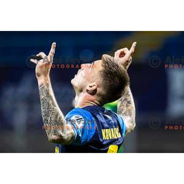 Franko Kovacevic celebrates goal during Prva liga Telemach 2025/26 football match between NK Celje and NK Aluminij in Stadion z’dezele, Celje, Slovenia on November 1, 2025. Photo: Jure Banfi