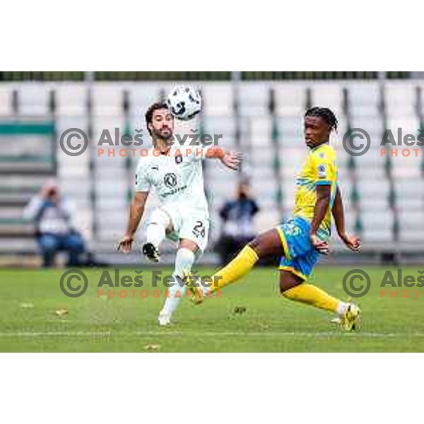 in action during Prva liga Telemach 2025/2026 football match between Koper and Olimpija at Bonifika Stadium in Koper, Slovenia on November 2, 2025
