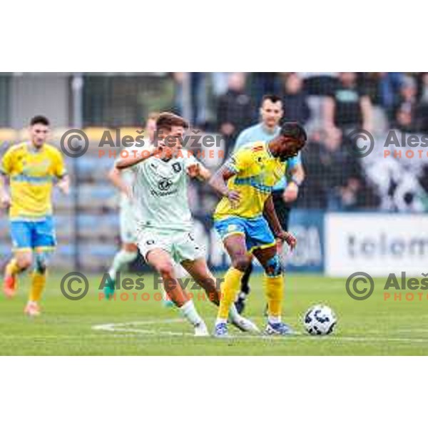 in action during Prva liga Telemach 2025/2026 football match between Koper and Olimpija at Bonifika Stadium in Koper, Slovenia on November 2, 2025
