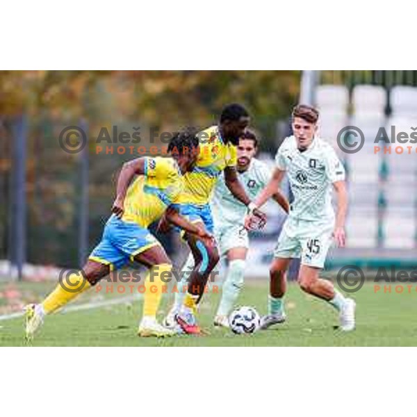 in action during Prva liga Telemach 2025/2026 football match between Koper and Olimpija at Bonifika Stadium in Koper, Slovenia on November 2, 2025