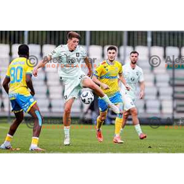 in action during Prva liga Telemach 2025/2026 football match between Koper and Olimpija at Bonifika Stadium in Koper, Slovenia on November 2, 2025