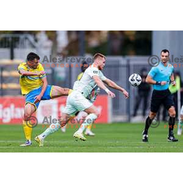 in action during Prva liga Telemach 2025/2026 football match between Koper and Olimpija at Bonifika Stadium in Koper, Slovenia on November 2, 2025
