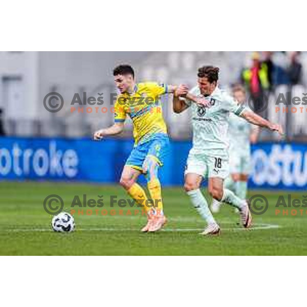 in action during Prva liga Telemach 2025/2026 football match between Koper and Olimpija at Bonifika Stadium in Koper, Slovenia on November 2, 2025