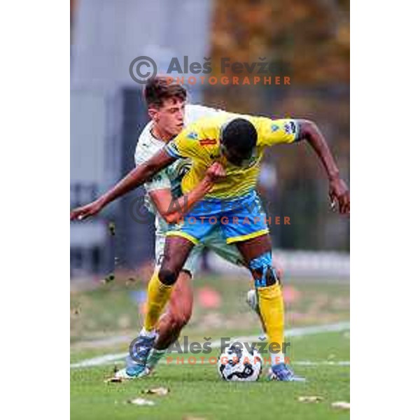 in action during Prva liga Telemach 2025/2026 football match between Koper and Olimpija at Bonifika Stadium in Koper, Slovenia on November 2, 2025
