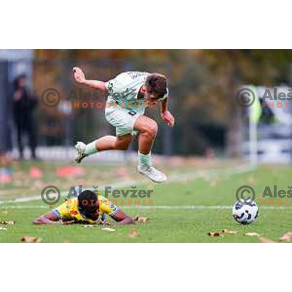 in action during Prva liga Telemach 2025/2026 football match between Koper and Olimpija at Bonifika Stadium in Koper, Slovenia on November 2, 2025