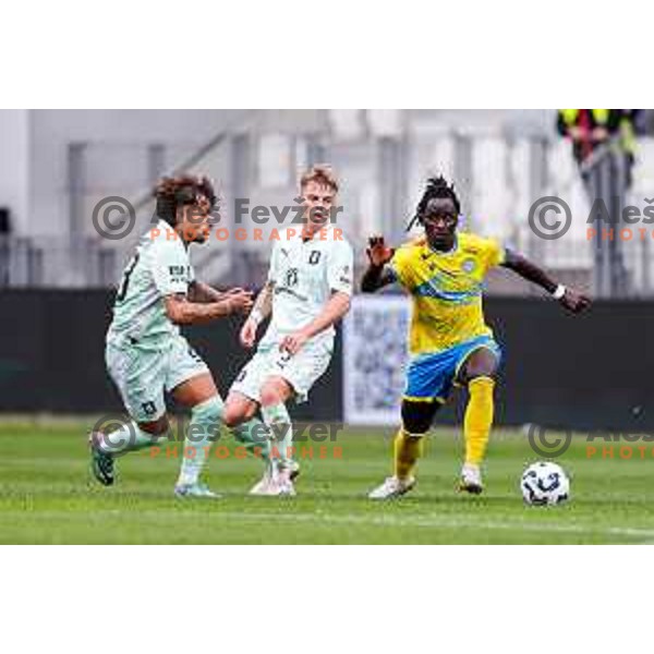 in action during Prva liga Telemach 2025/2026 football match between Koper and Olimpija at Bonifika Stadium in Koper, Slovenia on November 2, 2025