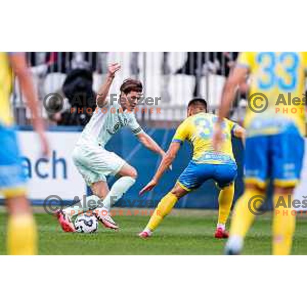 in action during Prva liga Telemach 2025/2026 football match between Koper and Olimpija at Bonifika Stadium in Koper, Slovenia on November 2, 2025