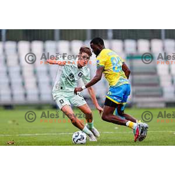 in action during Prva liga Telemach 2025/2026 football match between Koper and Olimpija at Bonifika Stadium in Koper, Slovenia on November 2, 2025
