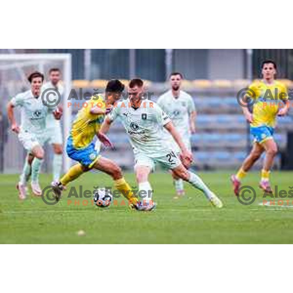 in action during Prva liga Telemach 2025/2026 football match between Koper and Olimpija at Bonifika Stadium in Koper, Slovenia on November 2, 2025