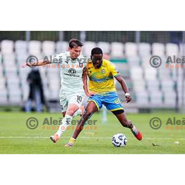 in action during Prva liga Telemach 2025/2026 football match between Koper and Olimpija at Bonifika Stadium in Koper, Slovenia on November 2, 2025