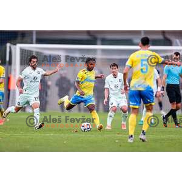 in action during Prva liga Telemach 2025/2026 football match between Koper and Olimpija at Bonifika Stadium in Koper, Slovenia on November 2, 2025