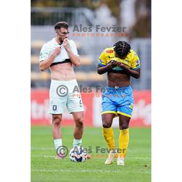 in action during Prva liga Telemach 2025/2026 football match between Koper and Olimpija at Bonifika Stadium in Koper, Slovenia on November 2, 2025