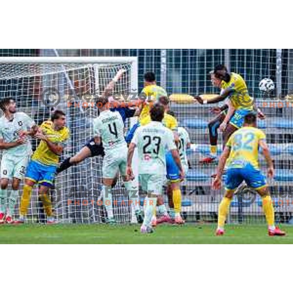 in action during Prva liga Telemach 2025/2026 football match between Koper and Olimpija at Bonifika Stadium in Koper, Slovenia on November 2, 2025